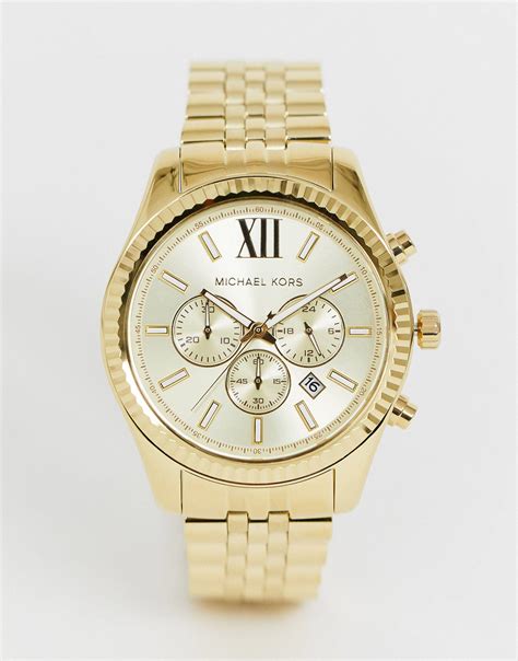 michael kors lexington watch women's gold|Michael Kors mk 8281.